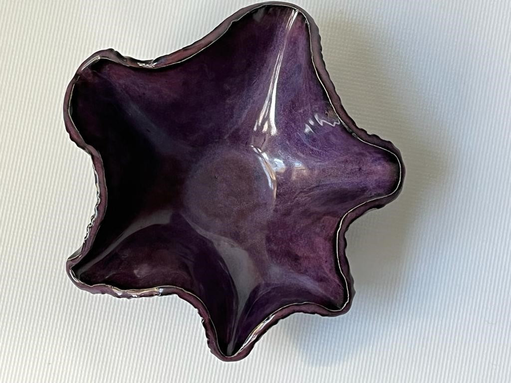 Purple Fluted Bowl