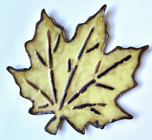 Pippen Green Gold Leaf Plate