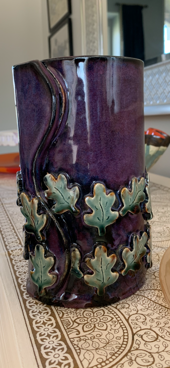 Purple Leaf Vase