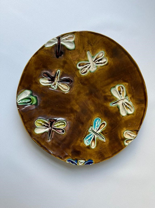 Brown Dragonfly Platter