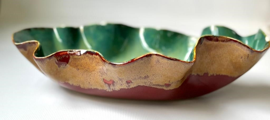 Large Oval Ceramic Center Piece Bowl