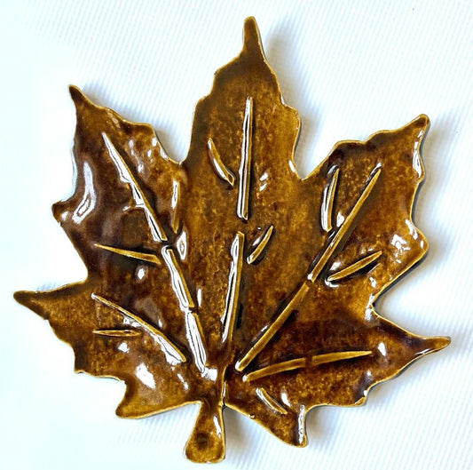 Amber Leaf Plate